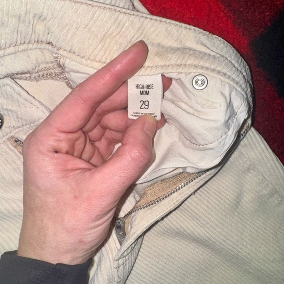 BDG Beige Corduroy High Rise Mom Jeans - Picture 4 of 4